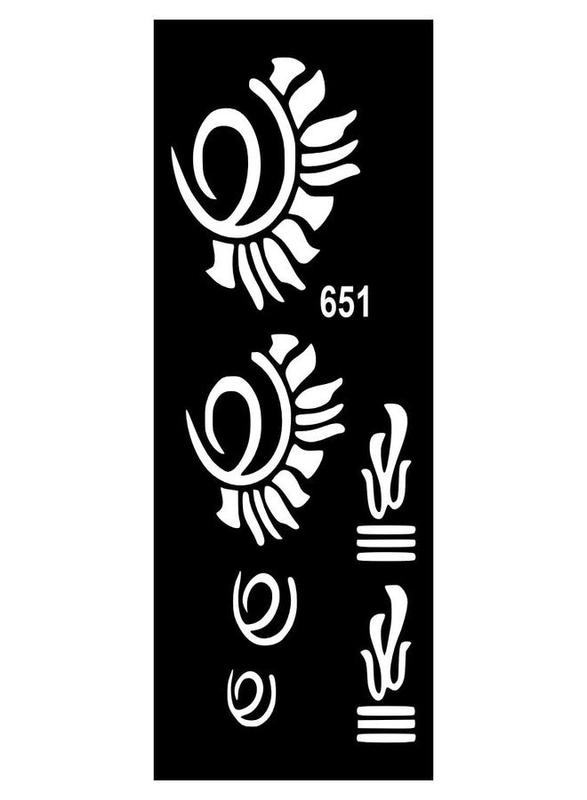 ORDERSHOCK Mehndi Stencil Stickers for Kids and Grown-Ups with Clear Finish - Image 1